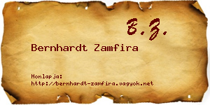 Bernhardt Zamfira névjegykártya